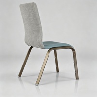 Chaise de banquet moderne en métal à tubes triangulaires, avec revêtement de siège en PU, pour hôtel, restaurant, auditorium, salle de conférence
