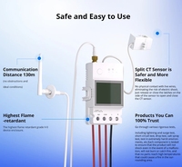 SONOFF POWCT POW Smart Power Meter Energy Monitor 100A WiFi Smart Home Switch Nirkabel Mendukung Alexa Google Home Aplikasi Ewelink
