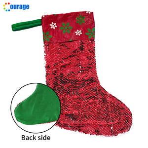 Soporte de regalo personalizado calcetines de Navidad decoración sublimación medias de Navidad lentejuelas medias de Navidad - Product Image 5