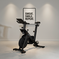 Vélo d'Appartement Xburn Music Wheel M5 pour Entraînement à Domicile avec Exercices Jambes et Dos, Construction Métallique Robuste, Unisexe