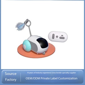 ชุดของเล่นสัตว์เลี้ยงหุ่นยนต์อัตโนมัติพร้อมไม้ล่อแมวและรถบังคับวิทยุสำหรับออกกำลังกายแมวในบ้าน - Product Image 1