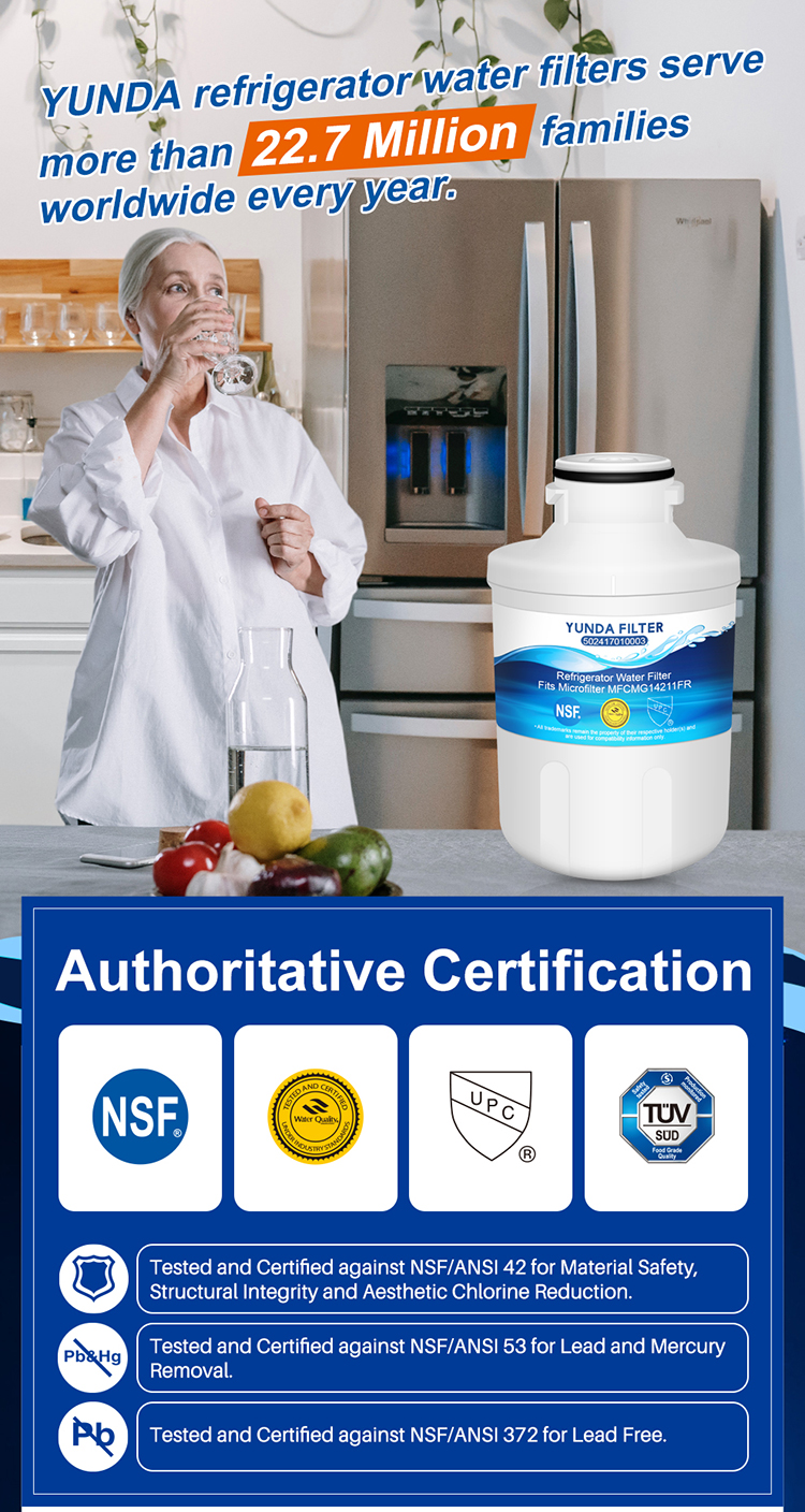 Finest-Filters Fridge Water Filter MFCMG14211FR Compatible With Hotpoint SXBD922FWD, Caple CAFF205, Indesit C00300448, Ariston, Thomson THSBS90WDWH, Electrolux, CDA - MFCMG14211F (2 Pack