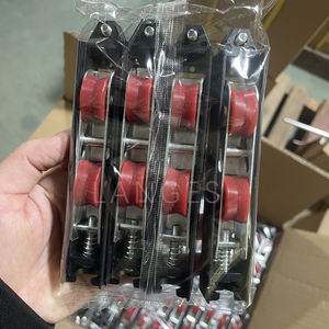 Roue de rouleau de poulie Double Nylon en acier inoxydable pour <span class=keywords><strong>porte</strong></span> en aluminium, robuste et lisse - Product Image 6