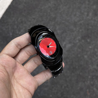 Jam Tangan Fashion Y2K Vintage Mewah Bentuk Tidak Beraturan dengan Tali Baja Tahan Karat, Casing Titanium, dan Dial Penunjuk Bercahaya.