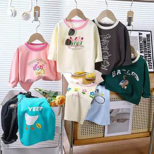 T-shirt à manches longues pour enfants, garçons et filles, modèle YHF001, taille 2-6 ans, imprimé carton, décontracté, 1 pièce par paquet, 1,45 dollar - Product Image 1