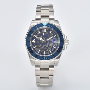 Reloj mecánico negro NH70 para hombre, esfera hueca, 100m, reloj de pulsera impermeable para buzo, naranja, minuto, mano curvada, 40mm - Product Image 4