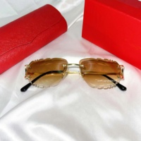 Lunettes de soleil sans monture motif 1925, nouvelle couleur 2023, verres dégradés de luxe, lunettes de soleil en métal à bords coupés