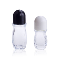 Rouler sur bouteille 30ml 50ml déodorant en verre clair Oud mini bouteilles portables de haute qualité avec boule roulante