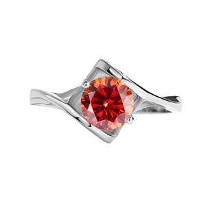 Bague en moissanite 1CT en argent pur s925, baiser d'ange, creuse, proposition de mariage, fiançailles, anniversaire, bijoux cadeau, bague de luxe - Product Image 6