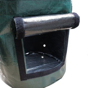 Màu xanh lá cây Poly chậu vải cho nhà máy trái cây <span class=keywords><strong>planter</strong></span> Túi Vườn khoai tây phát triển Túi 10 gallon với nắp và xử lý phát triển túi cho các nhà máy - Product Image 4