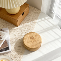 Mètre Ruban Écologique en Bois 2m Rétractable en Bambou Naturel, Outil Rond pour Bricolage, Artisanat, Couture, Confection, Cadeau d'Affaires