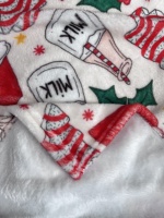 Couverture d'emmaillotage double face en bambou pour bébé Babylovey, motifs de Noël, 30*40 pouces, avec volants, faible MOQ, personnalisable