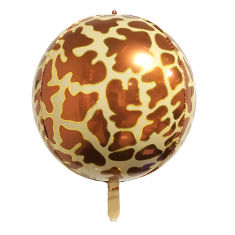 Ballons à hélium pour fête, guépard, 22 pouces, imprimé <span class=keywords><strong>léopard</strong></span>, forme ronde, pour décoration d'anniversaire sur le thème du Zoo
