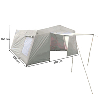 Tente Familiale Imperméable Europa en Acier avec Sac de Transport, 4-8 Personnes, Deux Chambres, Quatre Saisons, Grande Capacité, Vente Chaude