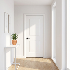 Puerta de Madera Maciza Tallada con Bisagras, Diseño Tradicional Hecho a Mano, Puerta de Madera Blanca - Product Image 2