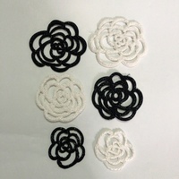 Vêtement fantaisie bricolage décoratif évider patchs de fleurs perlées brodées LT9320