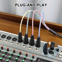 Câbles multipaires XLR professionnels I-zclive 4 canaux 1 m (3,3 pi) sans bruit, longue durée de vie, pour enceintes et utilisation automobile en studio