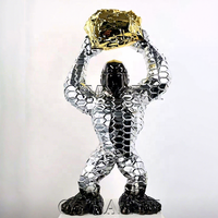 Prix d'usine Sculpture modèle Gorilla Kong électroplaqué, peint à la main, personnalisable en résine/fibre de verre, décoration de bureau et de maison