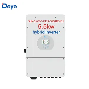 Dc 12v Ac 220v saf sinüs dalga invertörleri Deye 6000w 10000w 5kw hibrid güneş güç inverteri fiyat