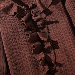 Set di Abbigliamento <span class=keywords><strong>per</strong></span> Ragazze Adolescenti 8-12 Anni, Top a Maniche Lunghe con Colletto e <span class=keywords><strong>Pantaloni</strong></span> in Chiffon Traspirante con Volant - Product Image 3