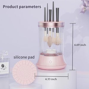 Dispositivo Limpiador de Brochas de Maquillaje Portátil Giratorio, con UVC y Almohadilla de Silicona, Producto Más Vendido en 2025 - Product Image 2