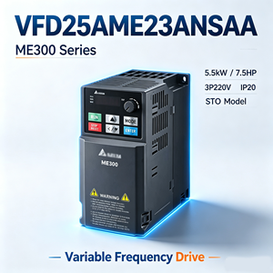 อินเวอร์เตอร์ควบคุมเวกเตอร์คุณภาพสูง VFD25AME23ANSAA ME300 220V สามเฟส 5.5kW IM IPM SPM มอเตอร์ STO สำหรับอุปกรณ์แปรรูป - Product Image 1