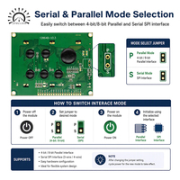 Modul LCD 12864B 128*64 Layar Tampilan Chip ST7920 3.3V 5V Tegangan Kerja Opsional Warna Lampu Latar Layar Tetap Jelas