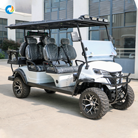 Voiturette de golf professionnelle Robetaa de fabrication chinoise, certifiée CE, châssis en acier, électrique, 6 places