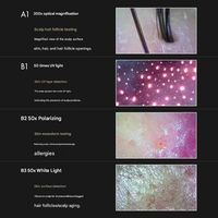 Analyseur de peau numérique professionnel Z, détecteur de cuir chevelu, écran 15 pouces, microscopie 50/200X, test d'humidité et d'huile, diagnostic en salon