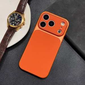 Nueva Funda para Teléfono, Nueva Funda de Cuero Lisa Color Naranja para <span class=keywords><strong>iPhone</strong></span> 17 Promax, Apple 15 Promax, Esmerilada 16, Anti-Caídas 15 - Product Image 6