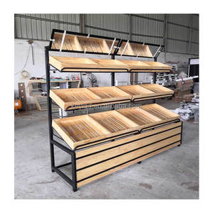 Custom Bakery Furniture Fixture Bread Shop Fitting Display Shelf Showcase Rack Bakery Display