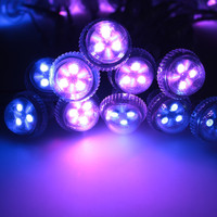 26 мм RGB пиксельные светодиодные точечные светильники SMD5050 с микросхемой WS2811, водонепроницаемые IP66, 12 В постоянного тока, 0,72 Вт, для аттракционов