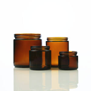 Wholesale 2oz 4oz 8oz 16oz Amber Clear <b>Glass</b> Candle <b>Jars</b> Scented Candle Making <b>Glass</b> <b>Jar</b> Round Candle Containers With Lid - Product Image 4