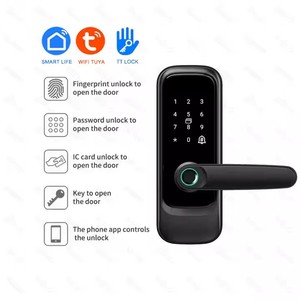 Tuya nhà thông minh an ninh khóa cửa với sinh trắc học vân tay & mật khẩu thẻ IC cho nhôm & gỗ Wifi kết nối - Product Image 2