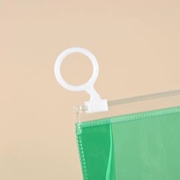 Tas Kosmetik PVC Transparan, Kantong Makeup dengan Ritsleting, Organizer Perlengkapan Mandi Portabel untuk Perjalanan dengan Ring Pull, Berbagai Warna