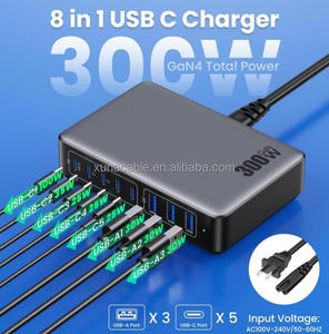 <span class=keywords><strong>Chargeur</strong></span> de nitrure de gallium 300W 20V5A haute puissance tablette mobile ordinateur portable Station de charge de bureau universelle multi-ports - Product Image 2