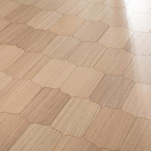 Plancher en bois d'ingénierie en chêne naturel brossé à la main, en forme de cœur, pour des motifs de <span class=keywords><strong>parquet</strong></span> géométriques et des conceptions de revêtements de sol artistiques - Product Image 2