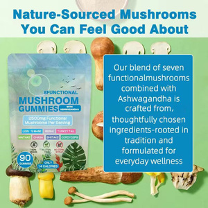 Functional Mushroom Gummies with Ashwagandha Boost Focus Immunity Stress Relief Natural <b>Supplement</b> - Product Image 4