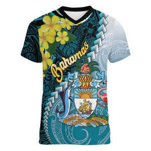 2026 Bahamas Independence Day Heren T-shirt met V-hals Slim-fit Ademend Zomer Essentieel Bahamaanse Casual Sport Voetbalshirt - Product Image 5