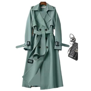 <span class=keywords><strong>Trench</strong></span> Coat da <span class=keywords><strong>Donna</strong></span> Lunghezza Media Primavera/Autunno Nuovo Stile Coreano Taglie Forti e Petite Popolare Stile Britannico Soprabito - Product Image 5