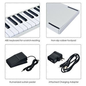 Portable Electronic Piano 88 Key Roll Up Keyboard For Home Beginner Professional Use With Usb Battery Power - Product Image 4