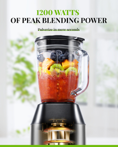 Cá nhân Smoothie Máy xay sinh tố và juicers 1200W điện động cơ thép không gỉ 1500ml Glass Jar Máy ép trái cây máy xay sinh tố - Product Image 2