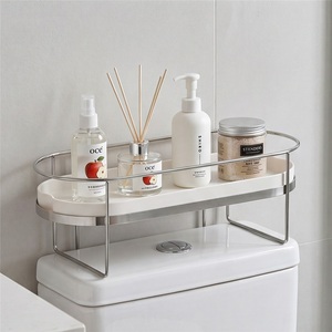 Multifunctional Modern Zinc Alloy Corner Shelf Above Bathroom Toilet Rear <b>Gap</b> Storage Rack - Product Image 2