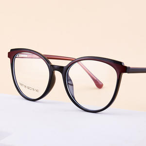 กรอบแว่นตาทรงกลม Tr90 87196 ป้องกันแสงสีฟ้าแบบเต็มกรอบ แว่นตาคอมพิวเตอร์สำหรับทุกเพศสำหรับใช้ในชีวิตประจำวัน - Product Image 1