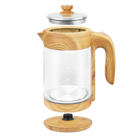 Bouilloire électrique en verre design bois 1,8 L