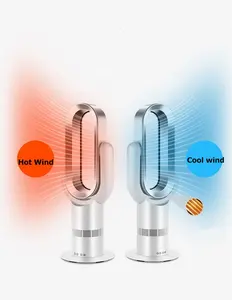 apple熱 Suppliers-高速配送1800ワット180度回転タワーファンヒーター付き電気アップルホワイトデスクトップブレードレスヒーターファン