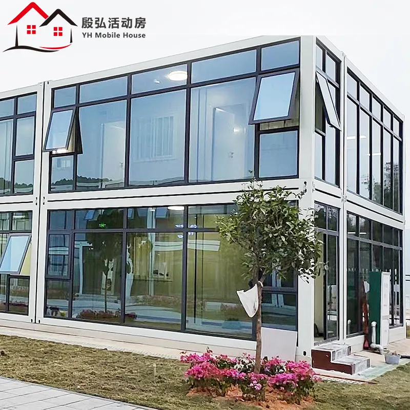 इमारत प्रकाश इस्पात संरचना मॉड्यूलर घर Prefab आवास 20ft सस्ते कीमत पूर्वनिर्मित स्टील के कंटेनर घरों आधुनिक Yinhong