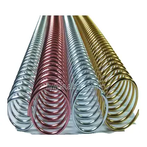 Hot Sale A4 Size 48rings 4:1 Pitch Natural Color Notebook Binding Single Spiral Coil Wire Rose Gold Aluminum Spiral Coil