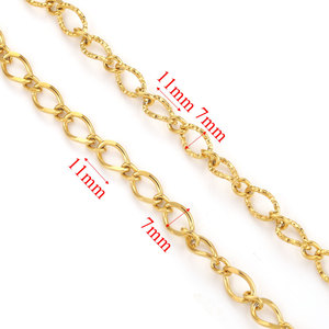 PVD Позолоченные массивные витые звеньевые цепи из нержавеющей стали по метру или рулоне, изготовленная на заказ длина для изготовления ювелирных изделий, браслетов, ожерелий - Product Image 2