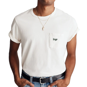 เสื้อยืดแขนสั้นคอตตอน 100% ทรงยูนิเซ็กซ์ พิมพ์โลโก้ได้ตามต้องการ มีกระเป๋าหน้าอก ระบายอากาศได้ดี เป็นมิตรต่อสิ่งแวดล้อม - Product Image 1